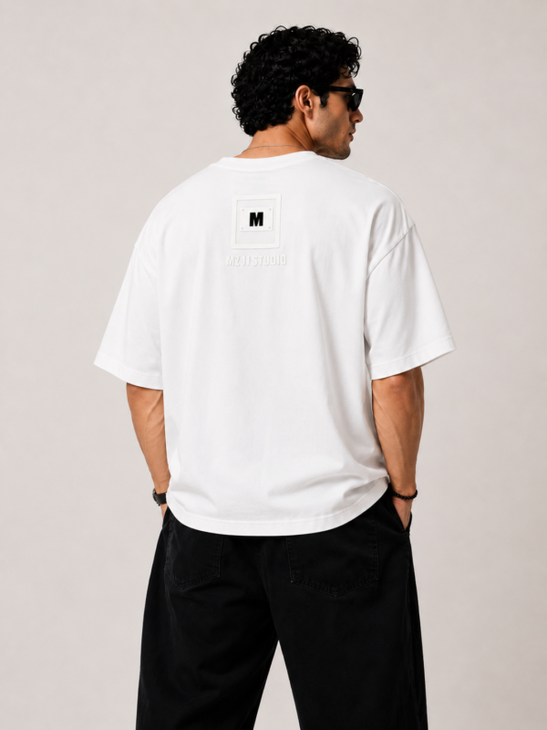 GQQUAL Cotton Printed T-Shirt White