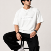 GQQUAL Cotton Printed T-Shirt White