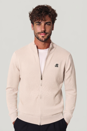 Gemini_Generated_Image_enl71aenl71aenl7 Men’s Zip-Up Knit Jacket – Minimal Style Beige