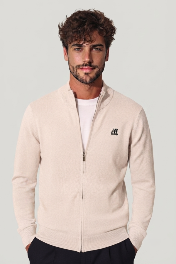Gemini_Generated_Image_enl71aenl71aenl7 Men’s Zip-Up Knit Jacket – Minimal Style Beige