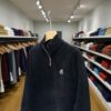 Half-Zip Ribbed Knit Pullover Black