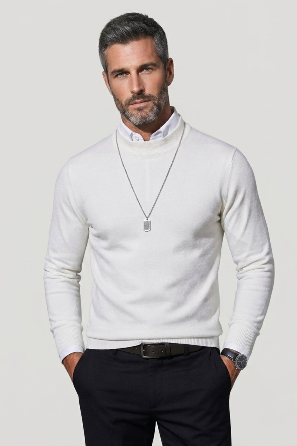 Gemini_Generated_Image_nhqga5nhqga5nhqg Men’s High-Neck Knit Sweater – Essential Classic White