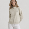Women’s Zip-Up Knit Jacket – Minimal Style Beige