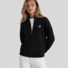Women’s Zip-Up Knit Jacket – Minimal Style Black