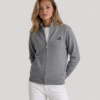 Women’s Zip-Up Knit Jacket – Minimal Style Gray