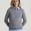 Women’s High-Neck Knit Sweater – Essential Classic Gray